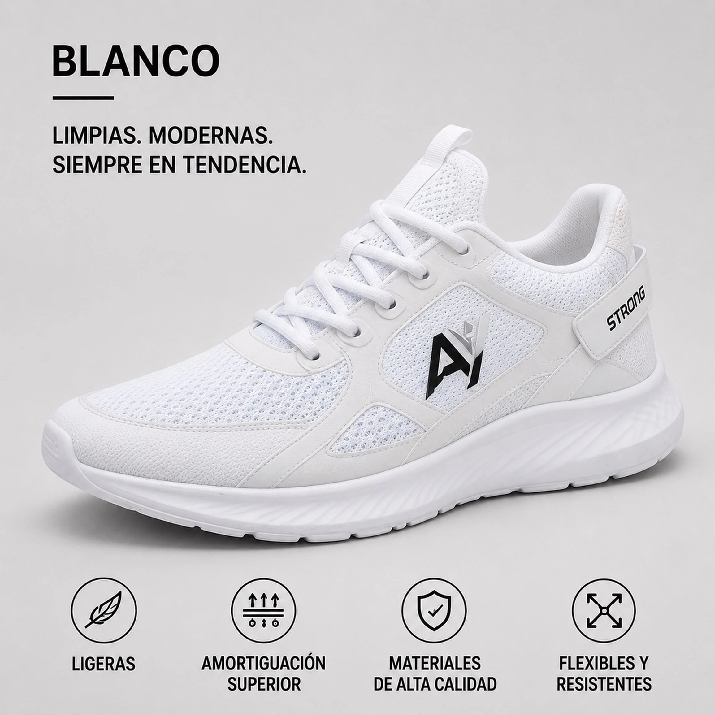Zapatillas Deportivas A/Y Strong - Blanco