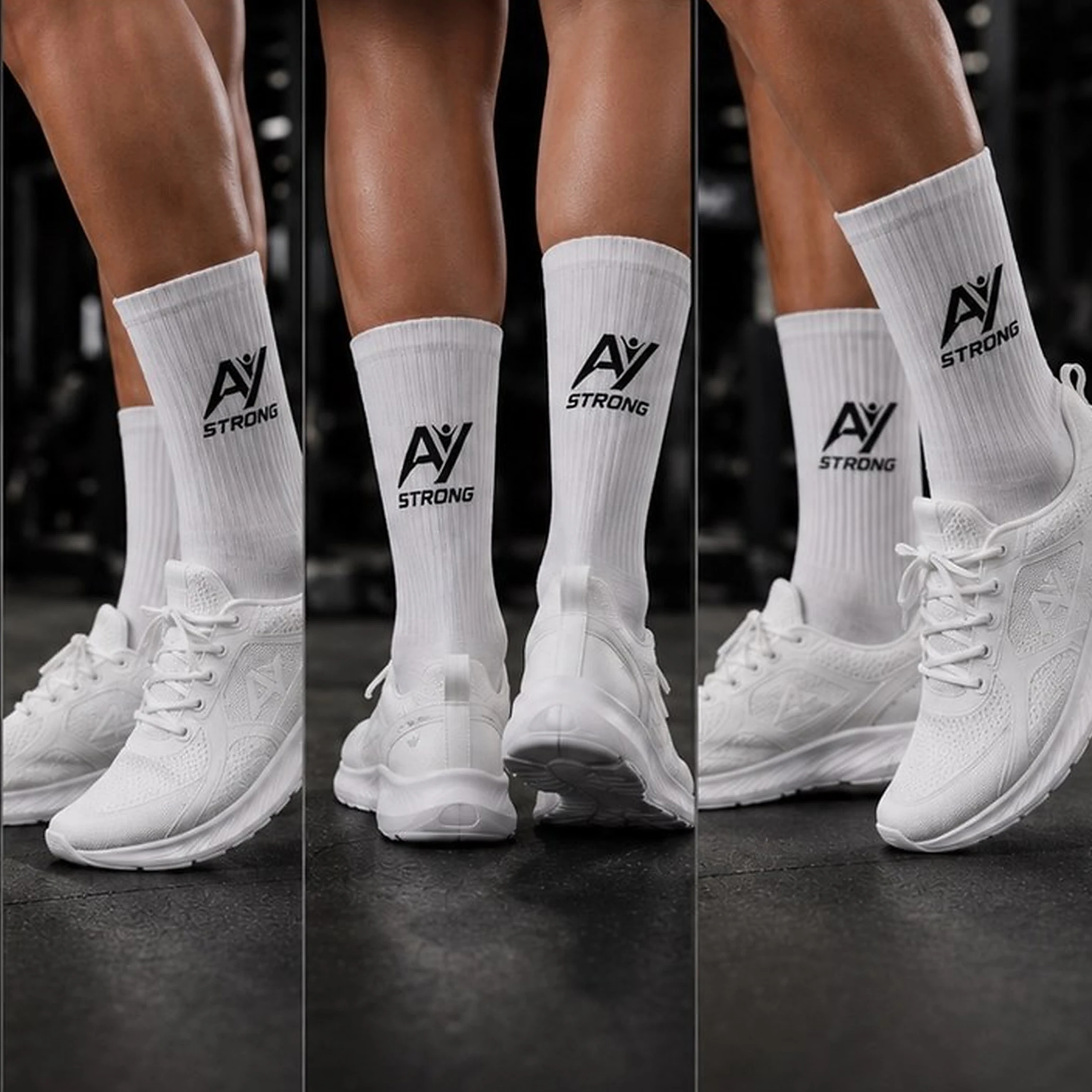 Medias Deportivas A/Y Strong - Blancas