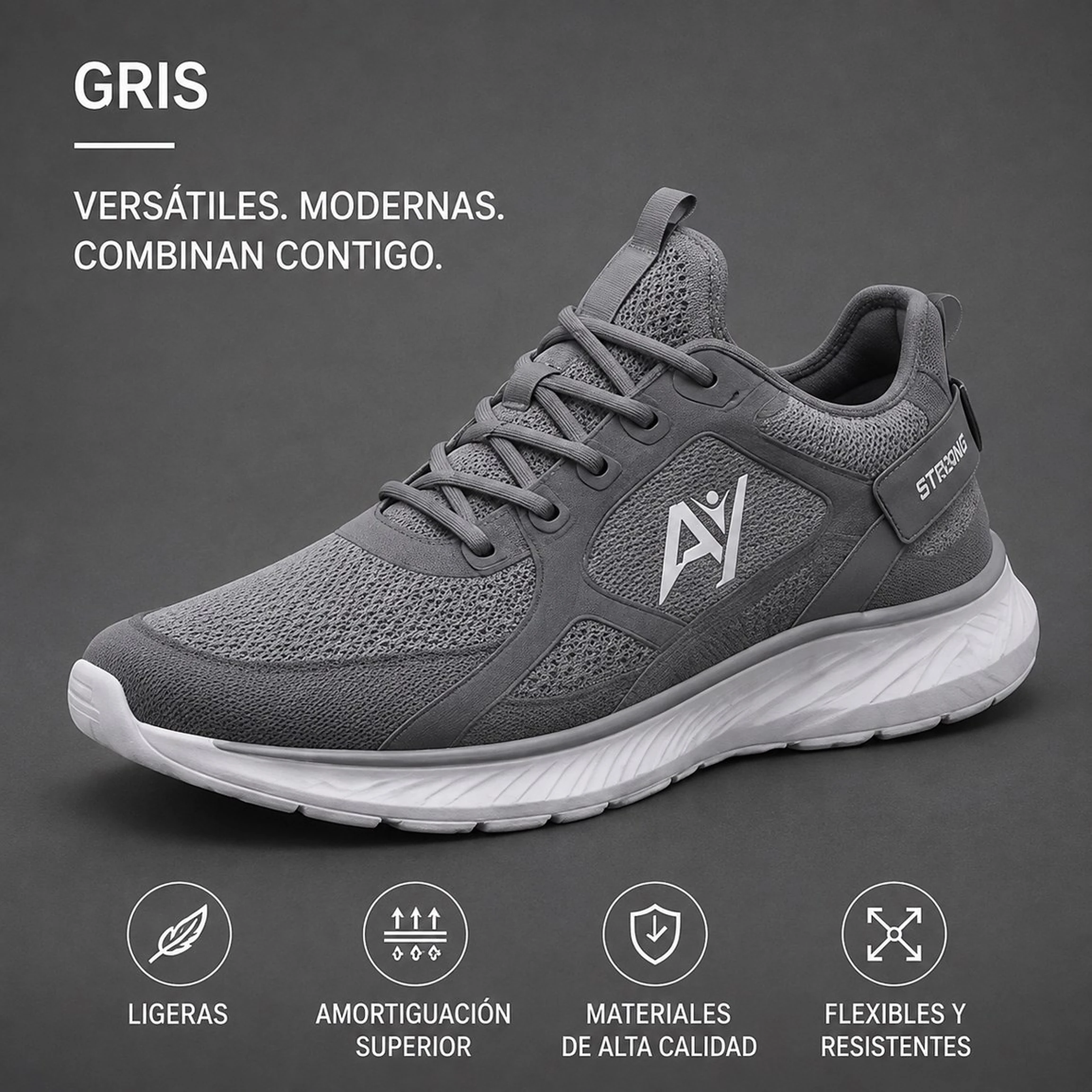 Zapatillas Deportivas A/Y Strong - Gris