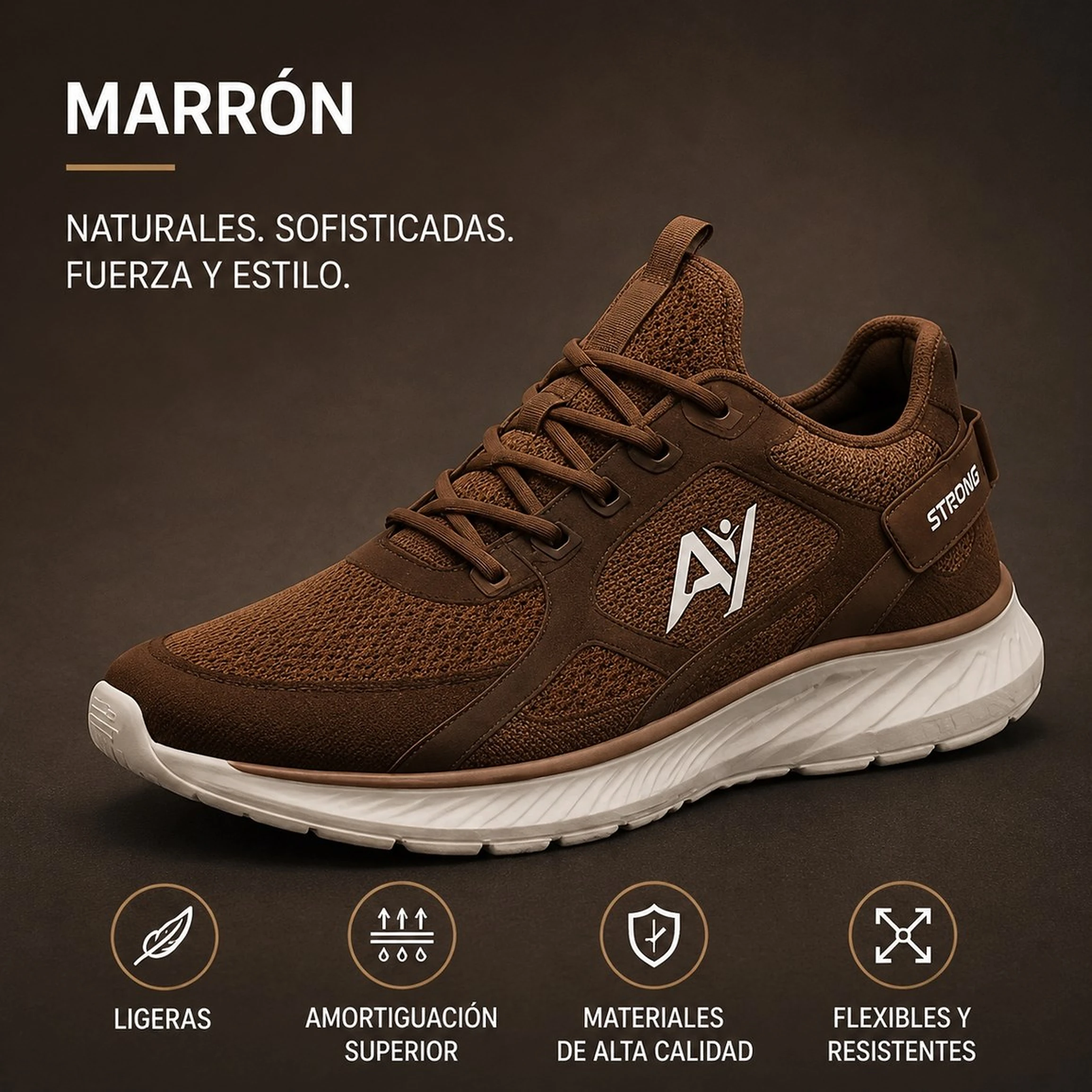 Zapatillas Deportivas A/Y Strong - Marrón