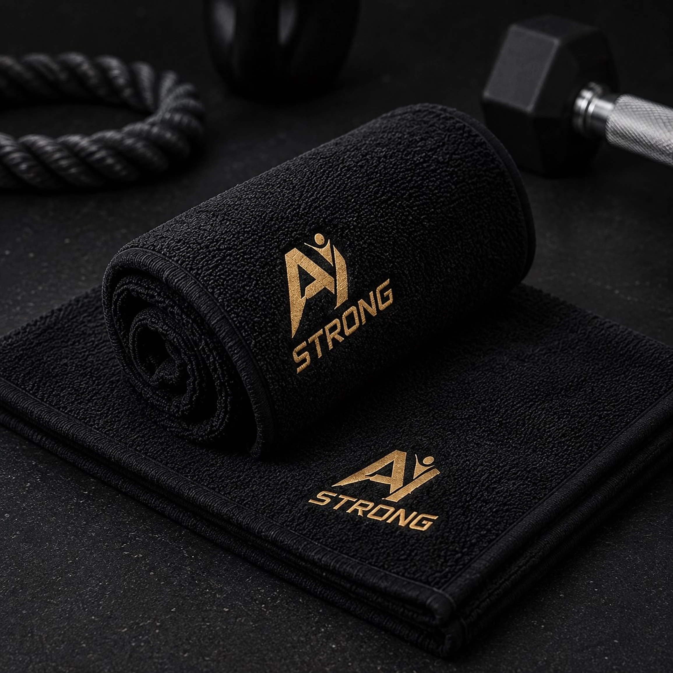 Toalla Deportiva A/Y Strong - Negra